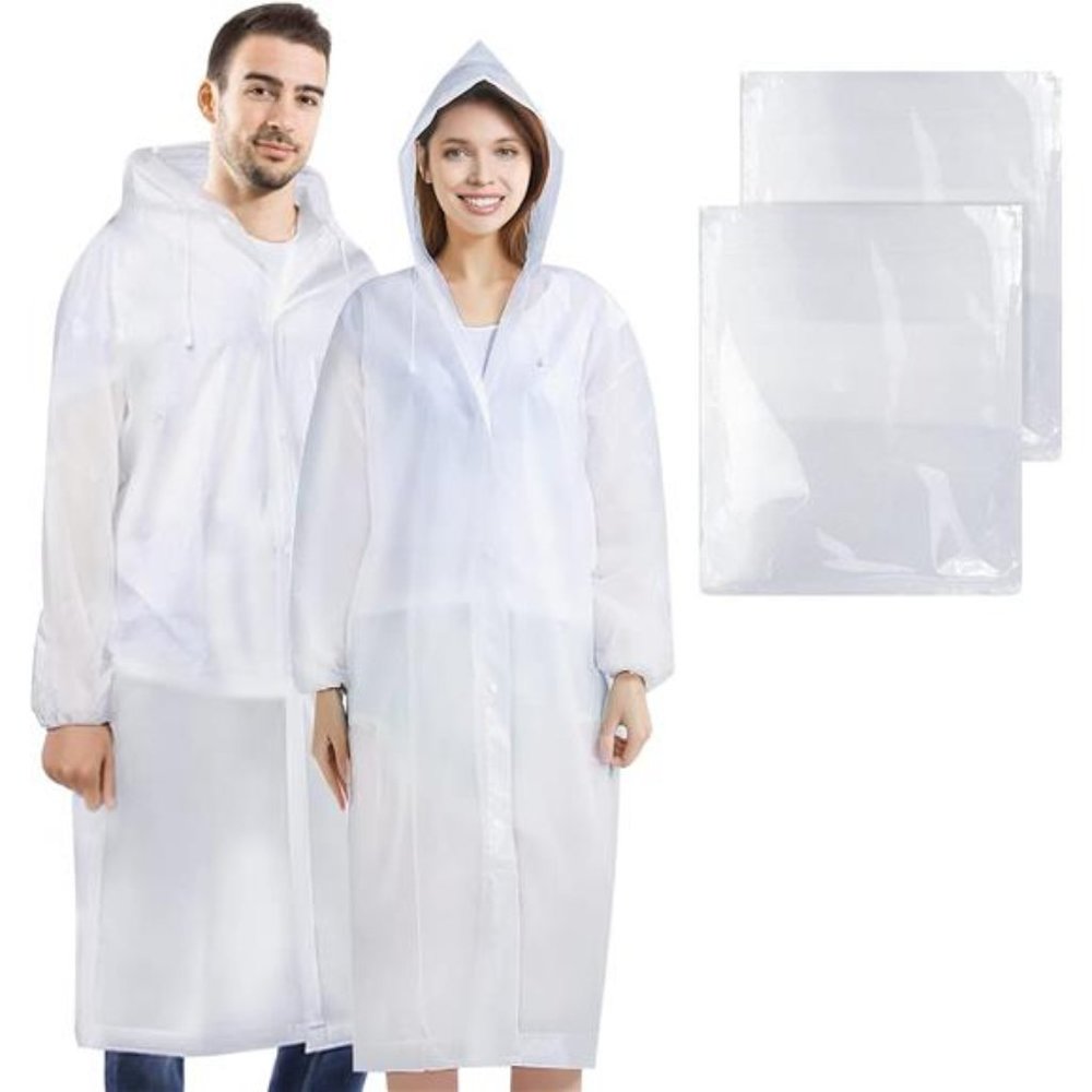 BFONS 2 Pcs Rain Ponchos for Adults Children Reusable，EVA Raincoats for Women Me